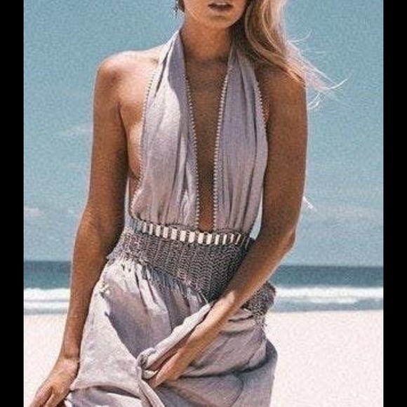 COPY - Sabo skirt maple open back gray dress - Picture 4 of 7